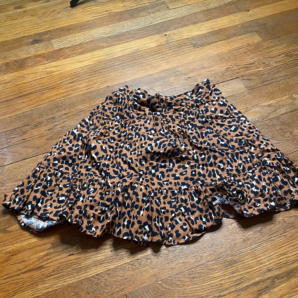 Rails Leopard Print Ruffle Hem Mini Skirt NWT Size Small - Picture 9 of 9